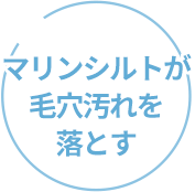 マリンシルトが毛穴汚れを落とす