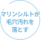 マリンシルトが毛穴汚れを落とす