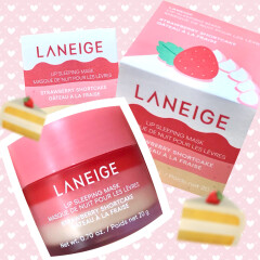 🍰【ラネージュ】 リップスリーピングマスク入荷しました3層で楽しむショートケーキフレーバー 8時間うるおって、翌朝ぷるんとベイビーリップへ