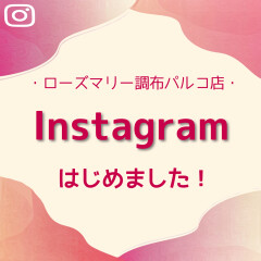 ROSEMARY調布店インスタはじめました！最新情報お届けします📩