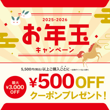 【最大3,000円OFF！】お年玉クーポン企画実施！